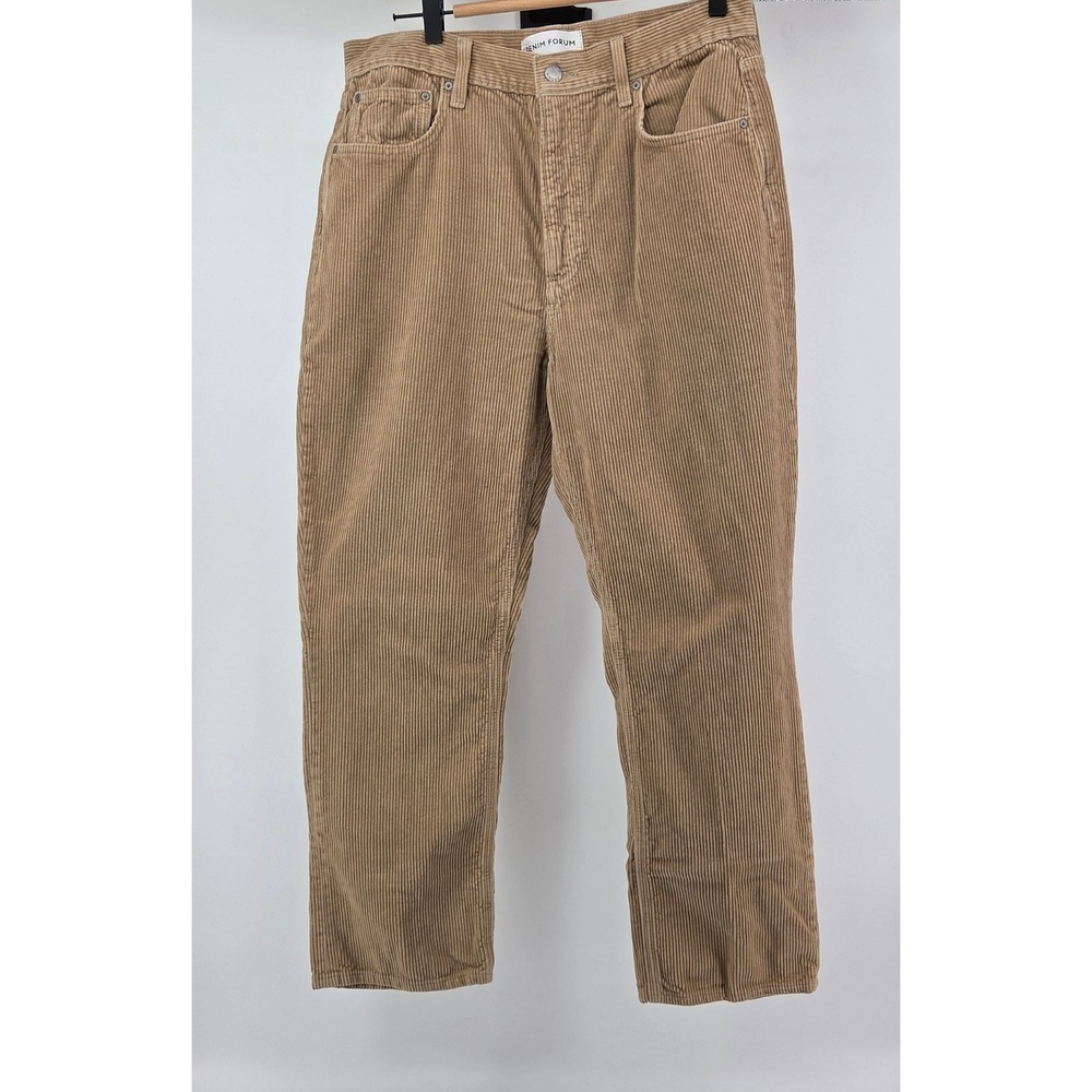 Aritzia Denim Forum The Arlo High‎ Rise Straight Corduroy Pants Tan Size 32